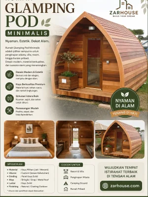 Rumah Glamping Pod Minimalis