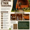 Rumah Kayu Lumbung Etnik Tradisional