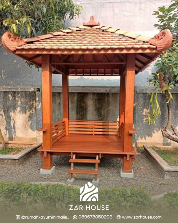 Gazebo Kayu Jati Minimalis Gazebo Kayu Jati Minimalis