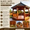 Gazebo Kayu Jati Segi Delapan