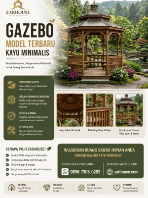 Gazebo Model Terbaru Kayu Minimalis