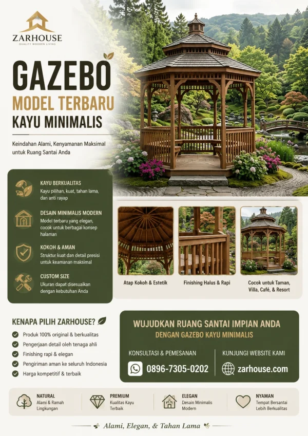 Gazebo Model Terbaru Kayu Minimalis Gazebo Model Terbaru Kayu Minimalis