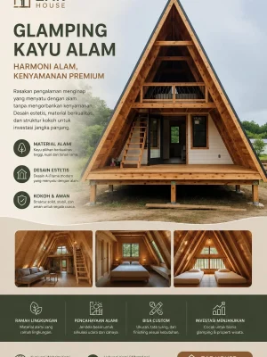 Rumah Glamping Kayu Alam