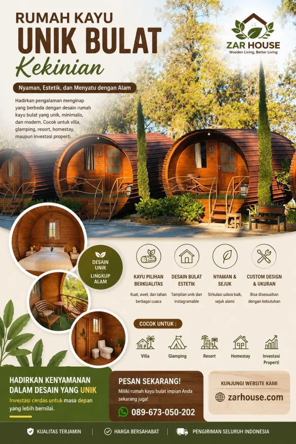 Rumah Kayu Unik Bulat Kekinian Rumah Kayu Unik Bulat Kekinian
