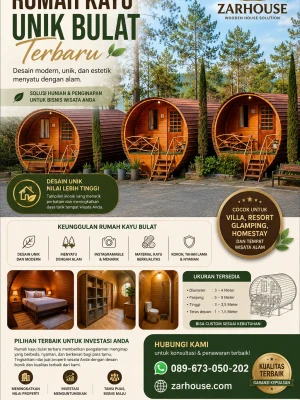 Rumah Kayu Unik Bulat Terbaru