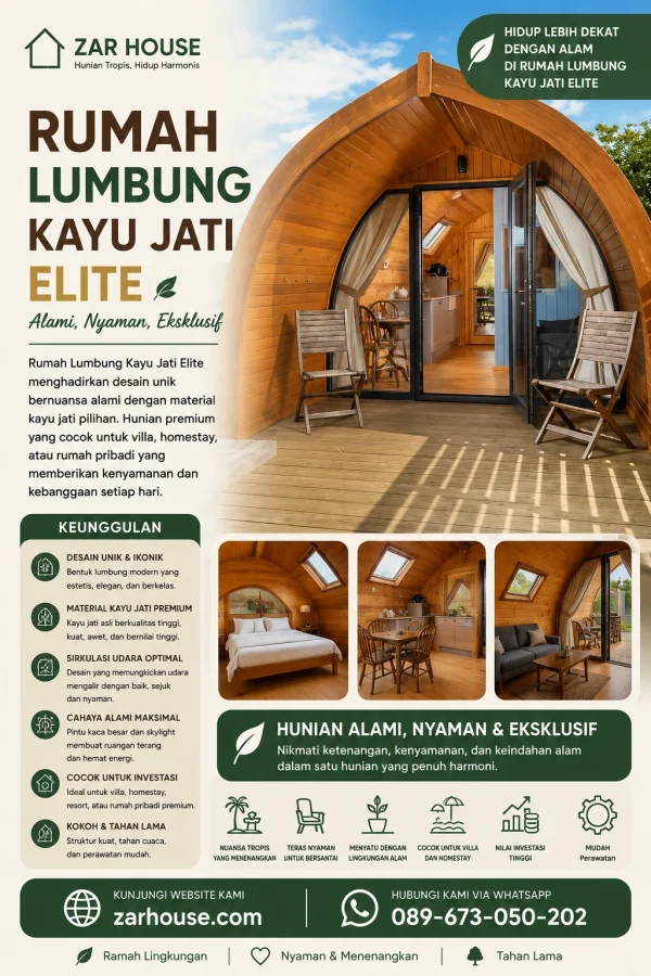 Rumah Lumbung Kayu Jati Elite