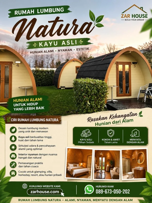 Rumah Lumbung Natura Kayu Asli