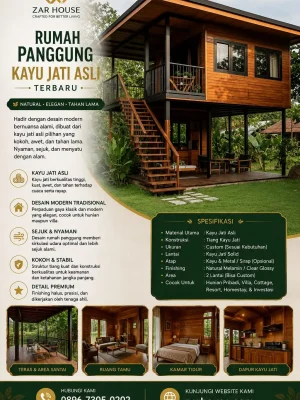 Rumah Panggung Kayu Jati Asli Terbaru