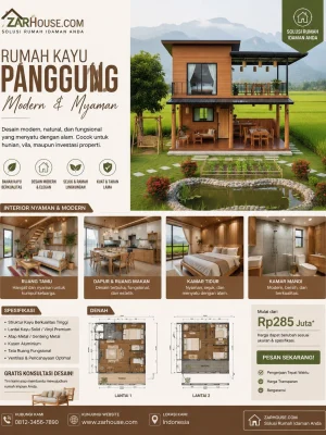 panggung kayu modern nyaman terbaik mewah